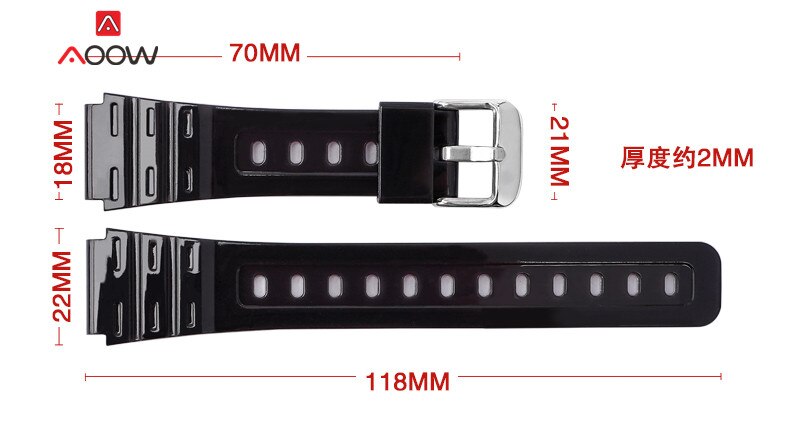 Gummi Sport Gurt für Casio F91W F-84 F-105 108 A158 A168 AE1200 AE1300 Männer Frauen Glänzend Wasserdichte Ersatz Uhr Band