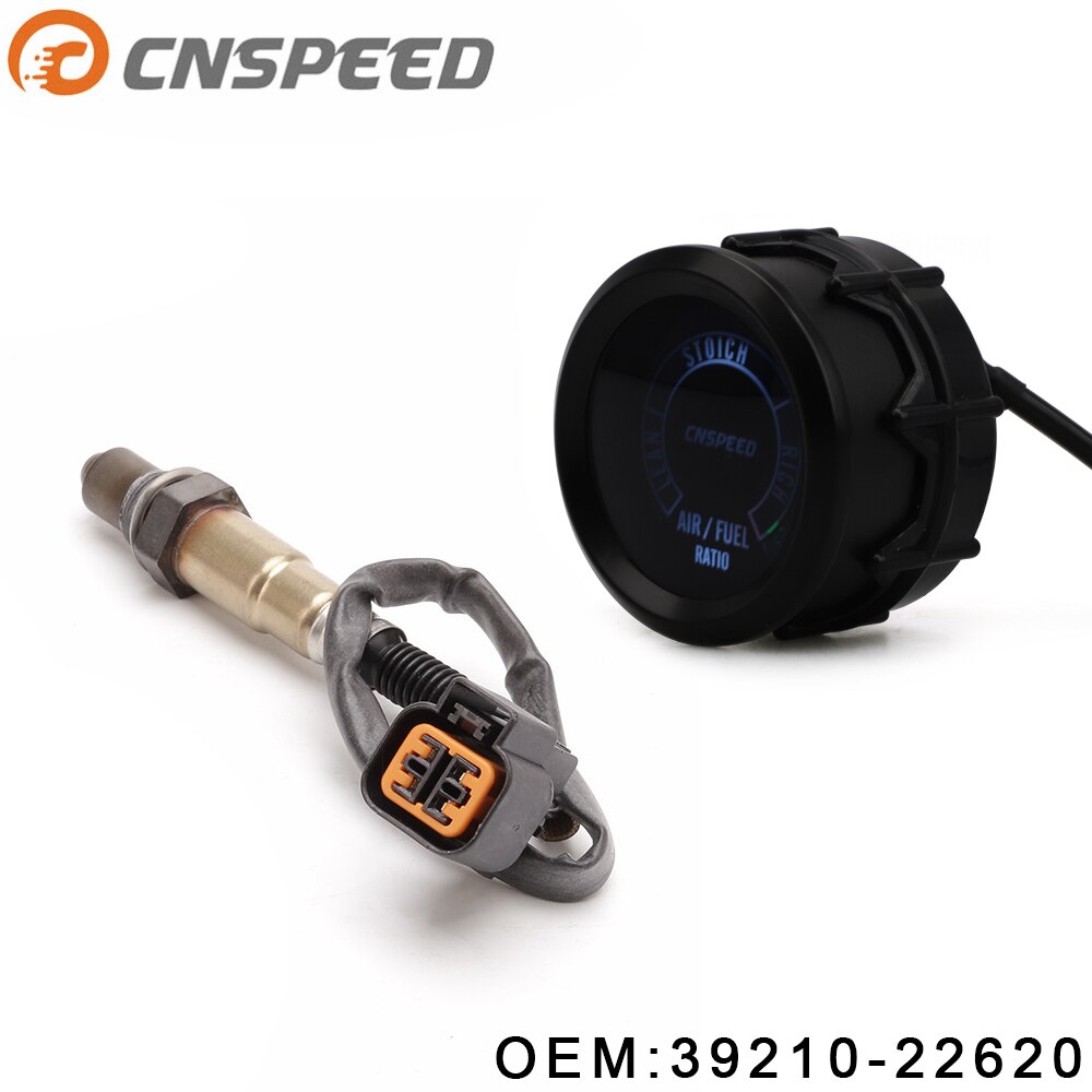 Smoke Len 2" 52mm Blue Air Fuel Ratio Gauge Car Digital LED Light with Narrowband O2 Oxygen Sensor REAR LOWER: OEM 39210-22620