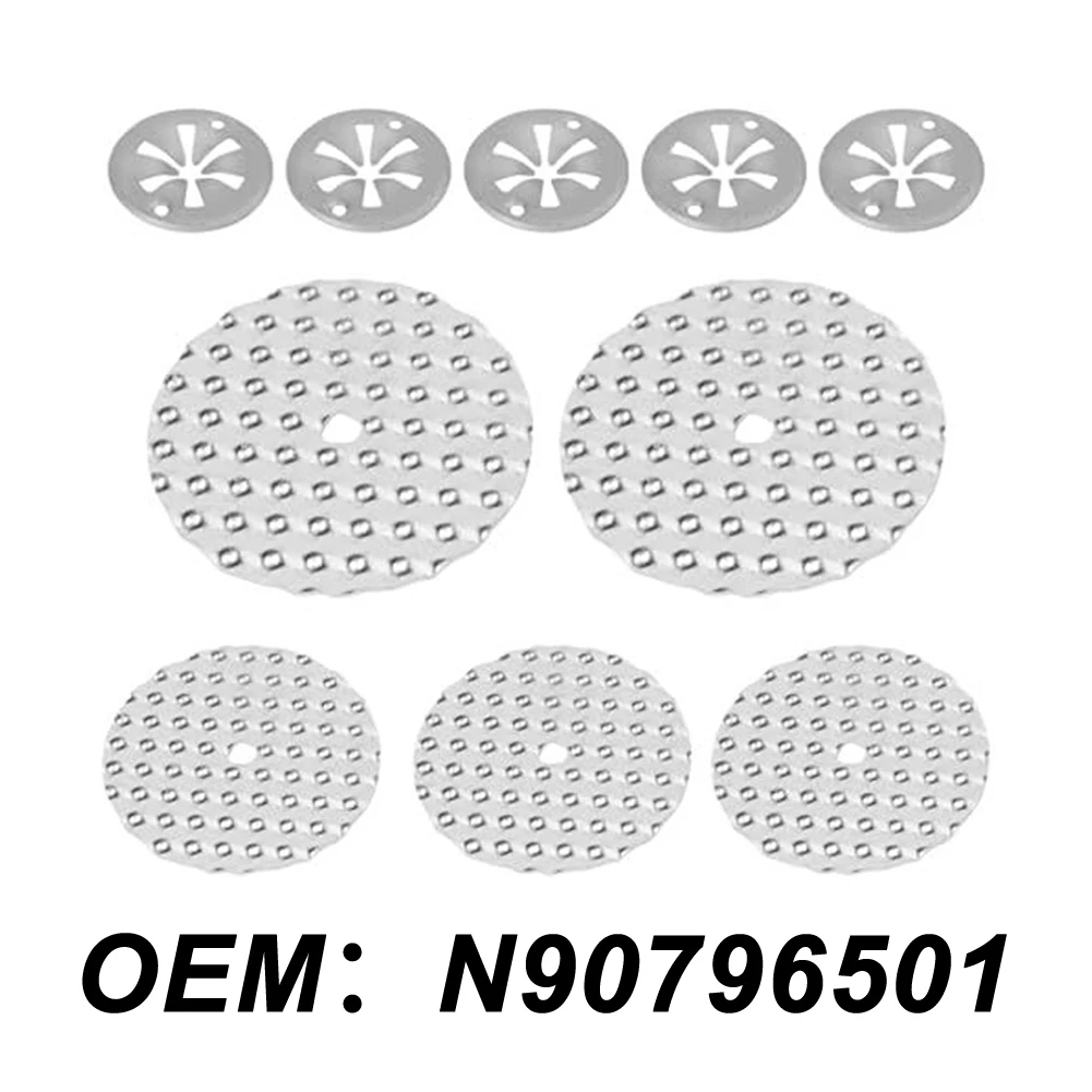 5-delige hitteschildreparatieset N 90796501 Hittebeschermingsplaat Hitteschild Zilver Warmteplaat Schild Reparatieset voor sluitringbevestiging