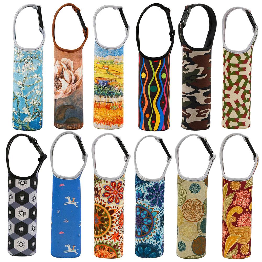 Portable Water Bottle Covers Heat Insulated Cloth Cup Sleeve Case Bottle Sleeves Storage Bag with Handle