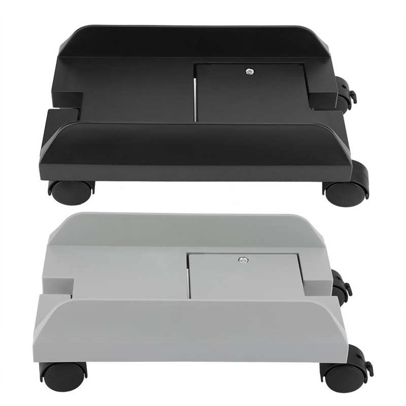 Mobile Adjustable Computer Towers Holder Computer Case CPU Stand Cart with Braking Lock Wheels Stand For PC Computer Cases
