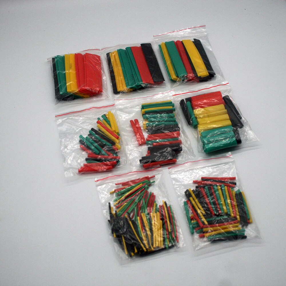 328 Pz/impostato Manicotti avvolgere filo auto Elettrica Cavo Termoretraibile Tubo kit Tubi di Calore Del Tubo Termoretraibile Poliolefina 8 Formati di colore Misto
