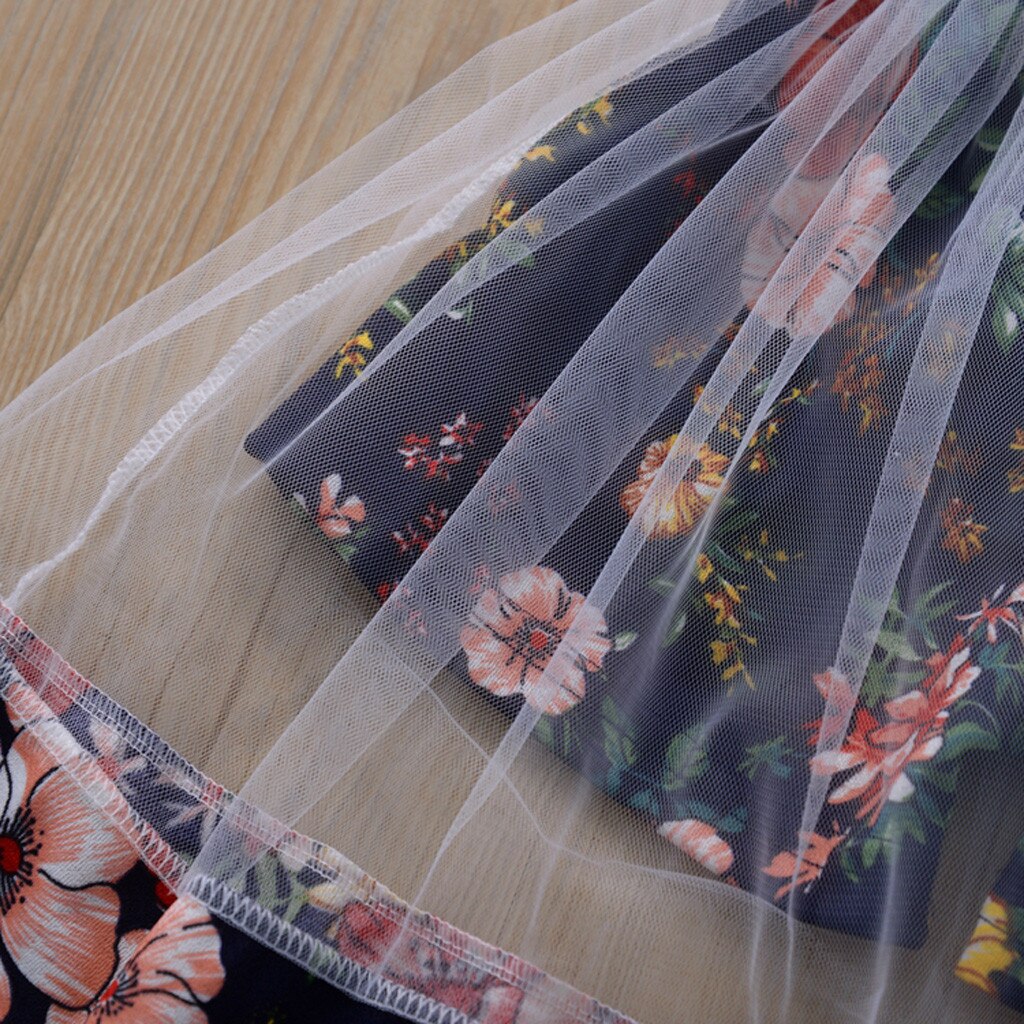 Nuovi Bambini di Estate Della Ragazza Abiti Senza Maniche Abiti Del Bambino Del Bambino Delle Ragazze di Fiore Della Maglia Floreale Dell'increspatura Della Maglia Vestiti di Estate del Vestito # P30