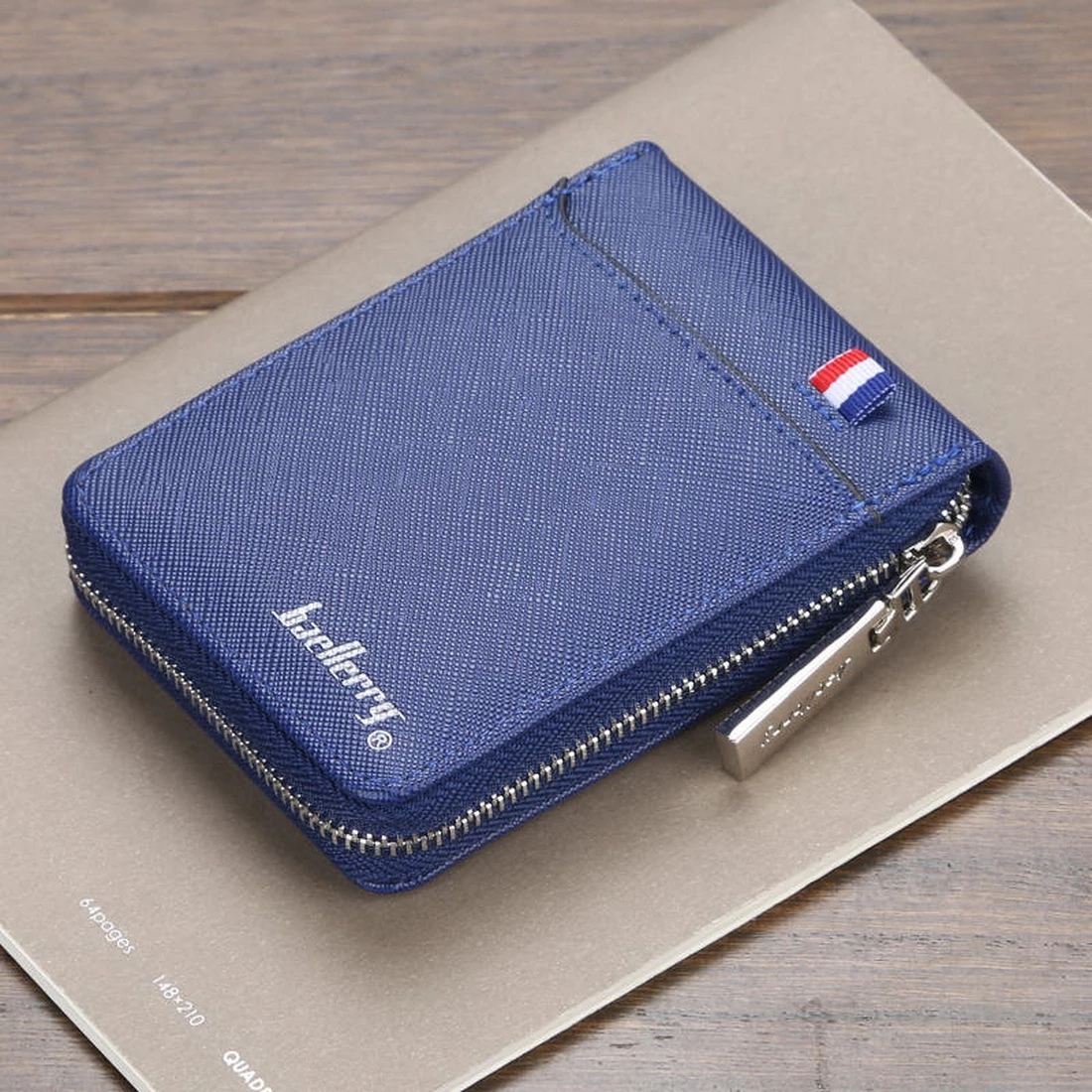 Wallet Men's Short Small Multifunctional Hand Card Holder PU Business Zipper Purse High Casual