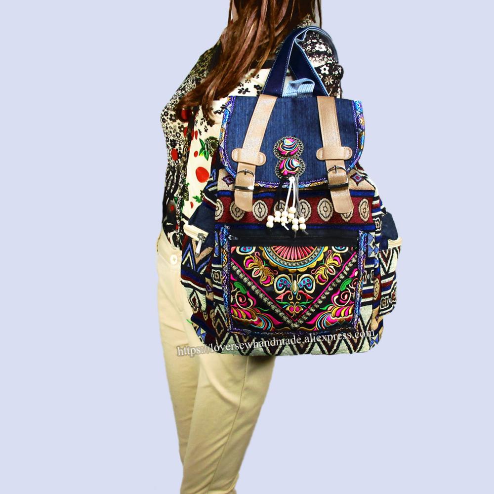 Tribal Vintage Hmong Thaise Indiase Etnische Boho hippie etnische tas, rugzak rugzak tas SYS-174