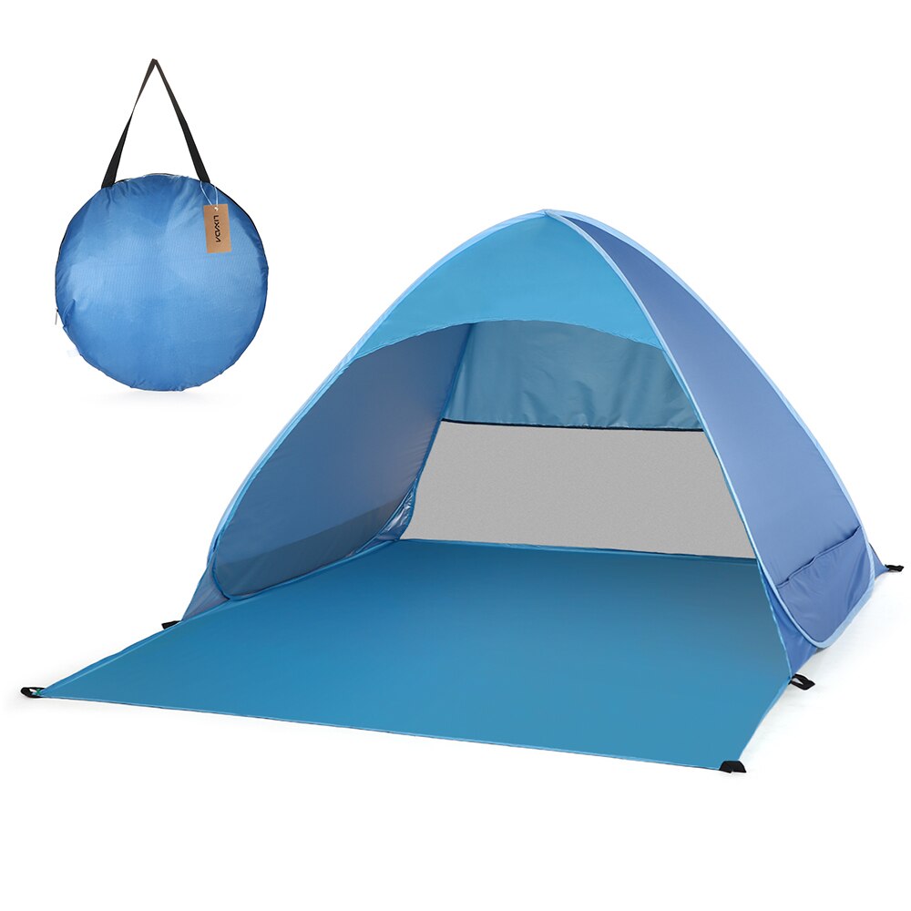 Automatic Instant Beach Tent Lightweight Outdoor UV Protection Camping Fishing Tent Cabana Sun Shelter Camping Tent: White