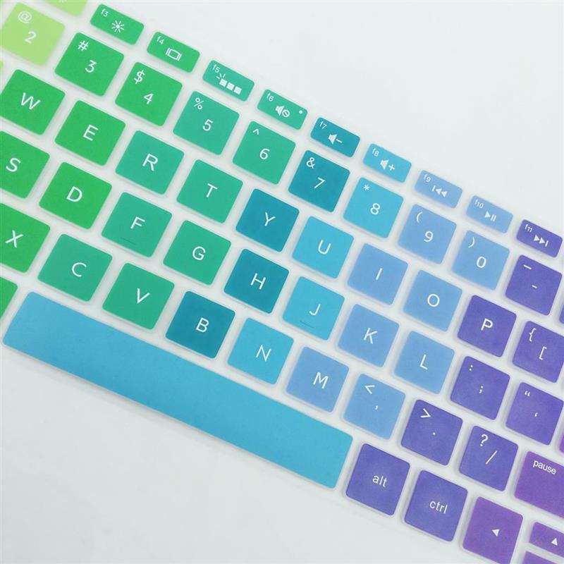 Rainbow Color Waterproof Laptop Keyboard Protective Film Silicone Keyboard Protective Cover Suitable for HP 15.6inch BF Keyboard