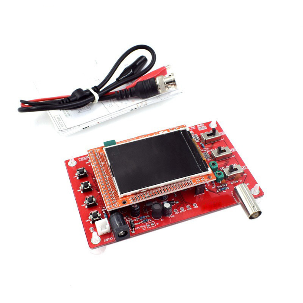 DSO138 Digital Oscilloscope DIY Kit 2.4inch TFT Digital Oscilloscope Kit DIY Parts Electronic Learning Set 1Msps: Red