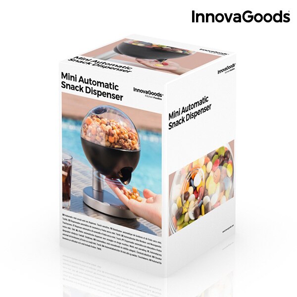 Innovagoods Mini Automatische Snack Dispenser, Apt Voor 1.30 Cm Snoepjes Of Hard/Semi-Hard Noten, sensor, Gpps En Abs, 12.5X20Cm