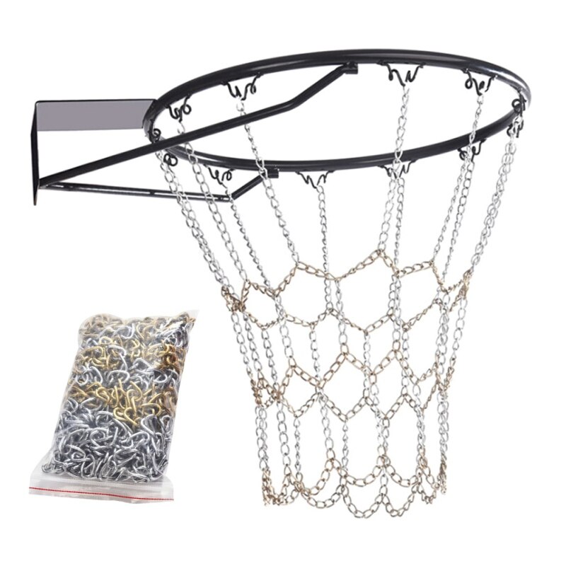 1PC Basketball Classic Sport Steel Chain Basketball Net Outdoor Galvanized Steel Chain Durable Basketball Net Target *