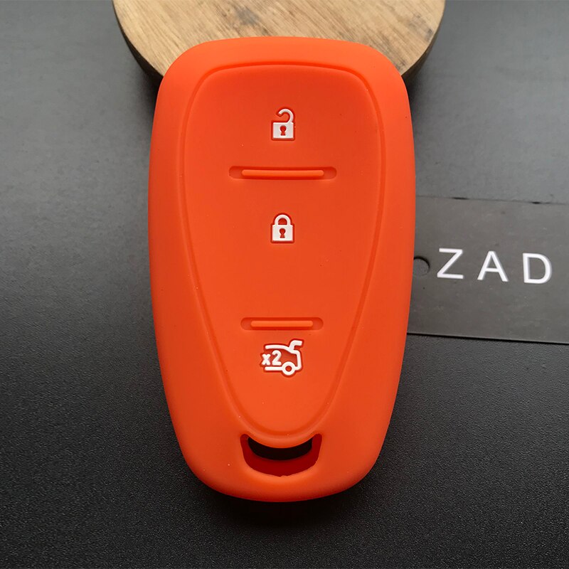 ZAD-funda de silicona para llave de coche, Carcasa protectora para mando a distancia sin llave, para Chevrolet Cruze Spark Onix Volt Aveo Sonic, 3 botones
