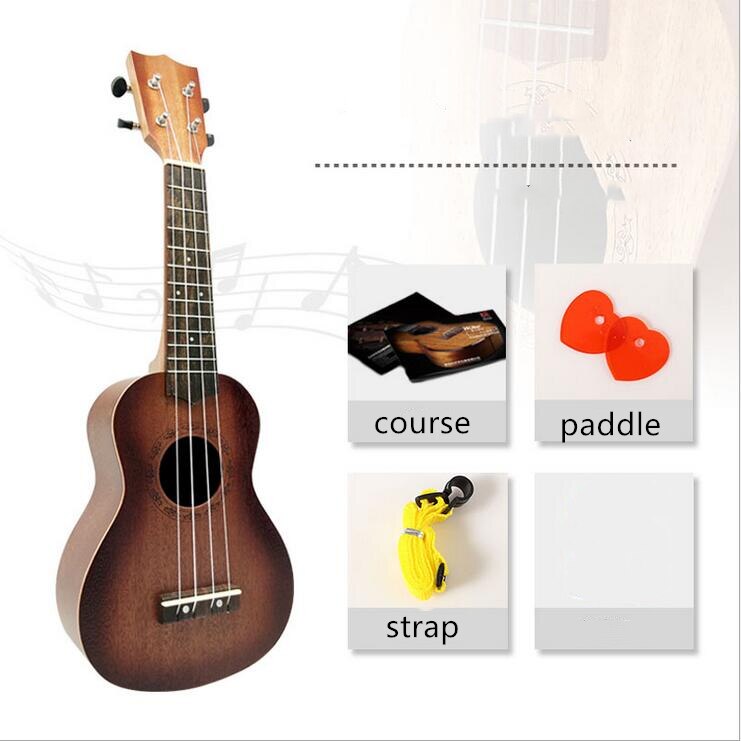 Mini ukulele leksaksgitarr för småbarn, musikaliska ukuleler med plockningar och noter för barn, nybörjare musikinstrument för barn: 121-1