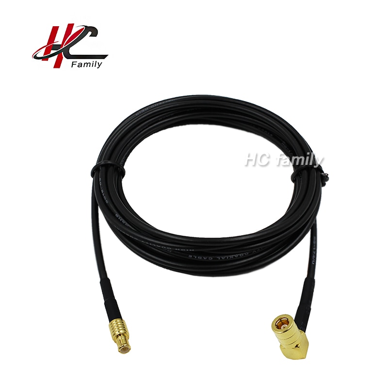 1m 39.5in right angle SMB Female jack Connector To MCX Male Plug Connector RG174 coax cable