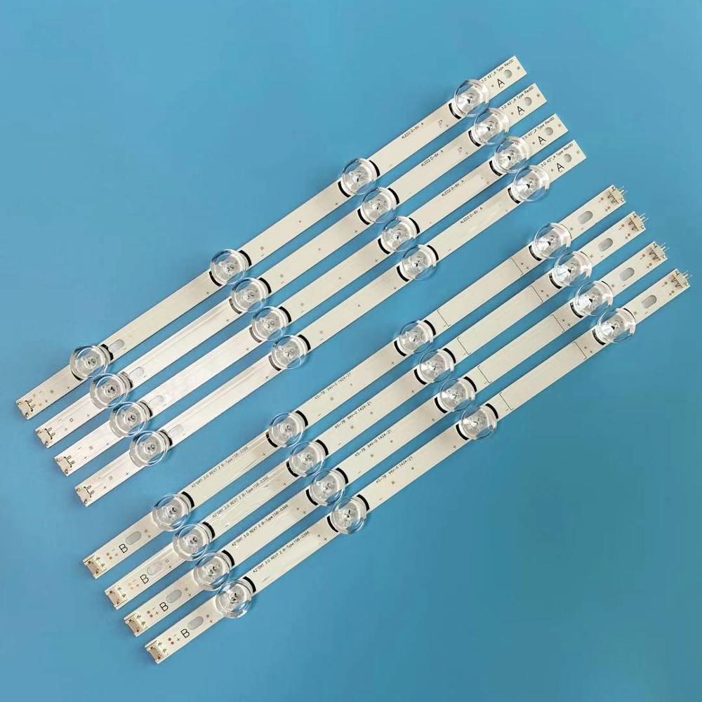 Tira de luces LED de retroiluminación, accesorio para LG 42LB561B 42LB582U 42LB582B 42LB5820 42LB580U 42LB563U 42LB653V 42LB652V 42LB631V, 8 unids/set