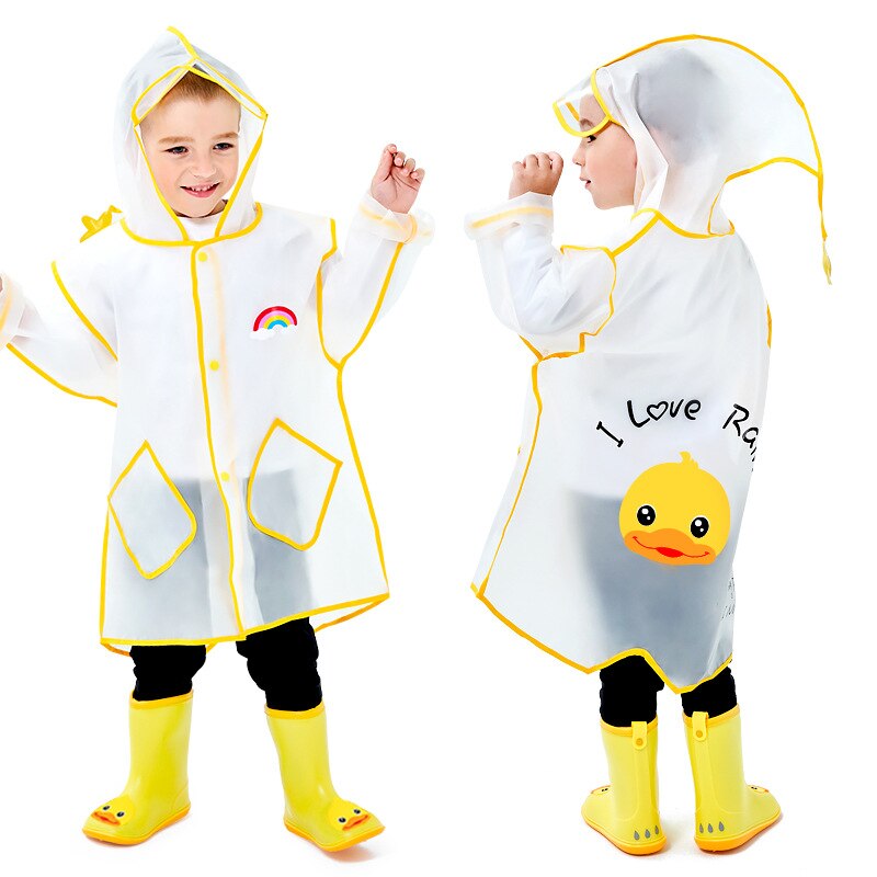 Śliczne kaczki poliester dziecko płaszcz przeciwdeszczowy odkryty wodoodporny płaszcz przeciwdeszczowy dzieci nieprzepuszczalne ponczo chłopiec dziewczyna kurtka przeciwdeszczowa prezent
