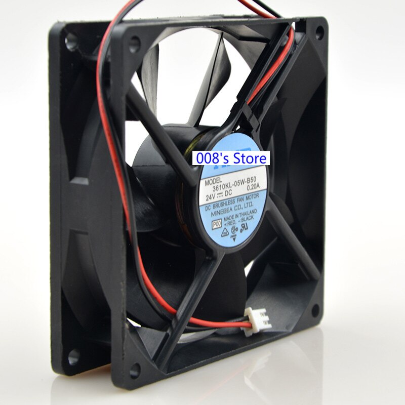 Cpu køler radiator ventilator til nmb 3610kl-05w-b50 2 ledninger 24v dc 0.20a 9.2cm 92*92*25mm 54.7 cfm 3200 rpm inverter drive pc