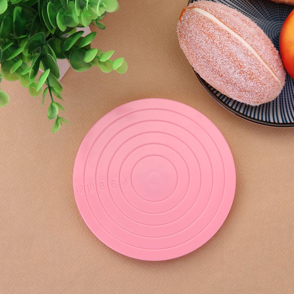 Decoração de bolo giratória de plástico de 14cm, base giratória para decoração de bolo, plataforma giratória de açúcar, mesa rotativa e decorativa de cozinha cozimento demais
