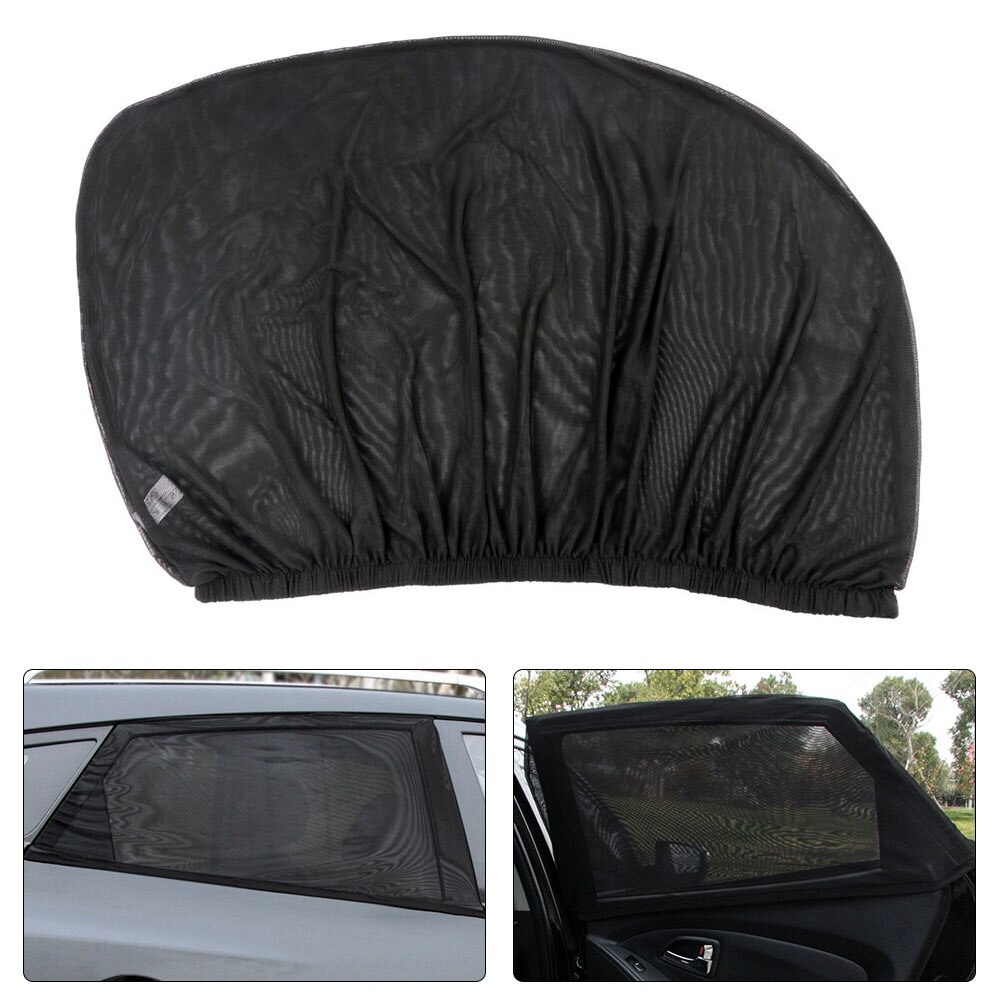 2 Stuks Auto Zonnescherm Cover Window Zonnescherm Auto Rear Side Uv Bescherming Mesh Zonneschermen Protector Gordijn