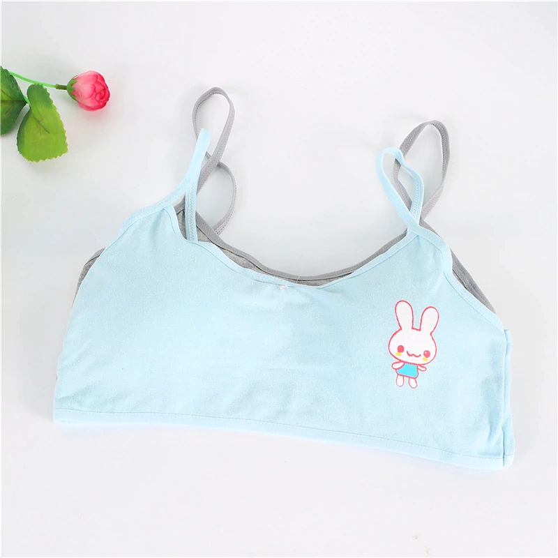 6 pz/lotto nuovo arrivato di Trasporto Libero Wrap busto di cotone della caramella Maglia giovane Ragazze studenti coniglio ragazzi Biancheria Intima per bambini