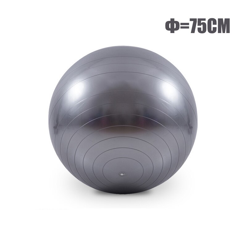 55/65/75/85cm Yoga Balls Gym Pilates Sports Fitness Ball Non-slip Thickening Balance Fit Ball Exercise Training Workout Massage: 75cm-Silver