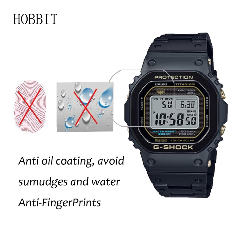 3 stk for casio gmw -b5000tb gmw -b5000 gmw -b5000pb g-shock watch skjermbeskyttelsesfilm gmw -b5000 tcm -1pr anti-sjokk klar film