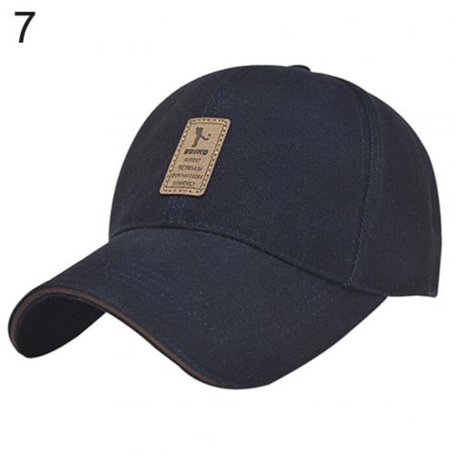 Heren zomer baseball pet outdoor golf petten katoen casual verstelbare sporthoed zomer zonneklep: Marineblauw