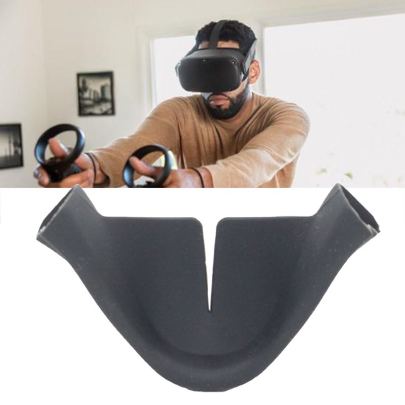 Masque pour les yeux en Silicone noir coussin de protection pour le nez masque pour les yeux monture de Support pour casque VR pour Kit d'accessoires Oculus Quest