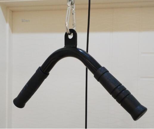 Conjunto de poleas con cable para entrenamiento muscular en casa, accesorios de gimnasio, barra con mango para tirar, máquina de remo, para fortalecer bíceps y tríceps: only 50-V CM Bar