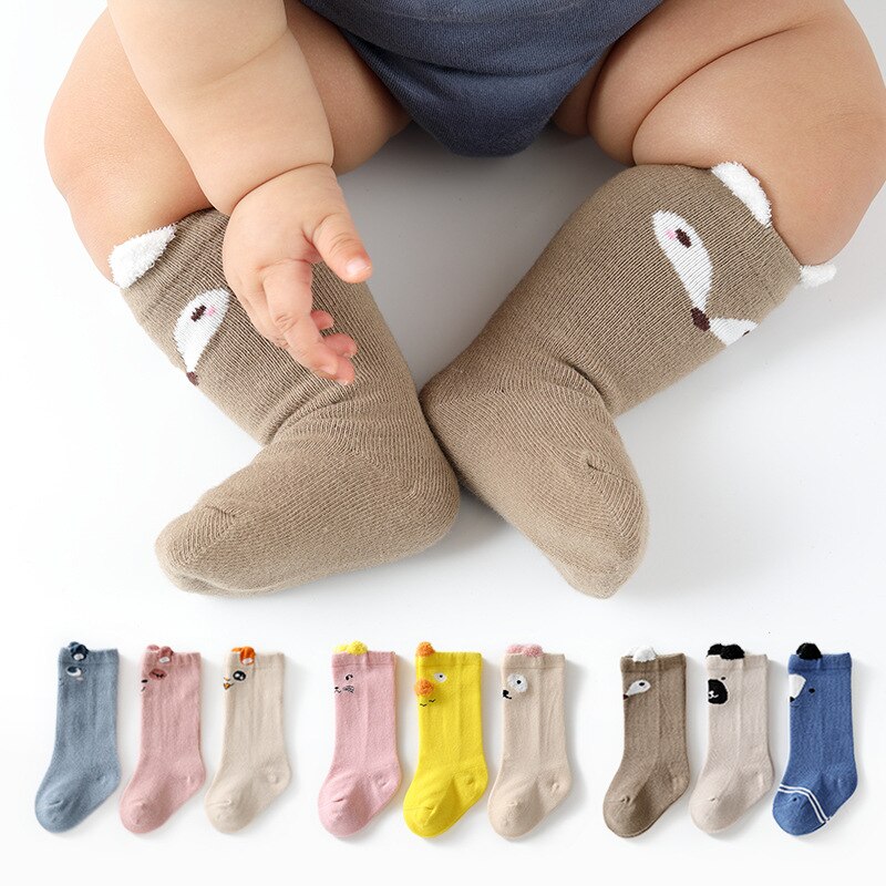 Baby Sokken Vos Kat Animal Print Baby Sokken Cartoon Knie Hoge Lange Beenwarmers Jongen Meisje Kinderen Sokken mode Sokken