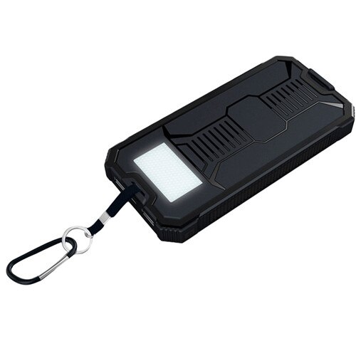 80000Mahsolar Opladen Power Bank Snel Opladen Externe Batterij Oplader Outdoor Waterdichte Power Bank: black