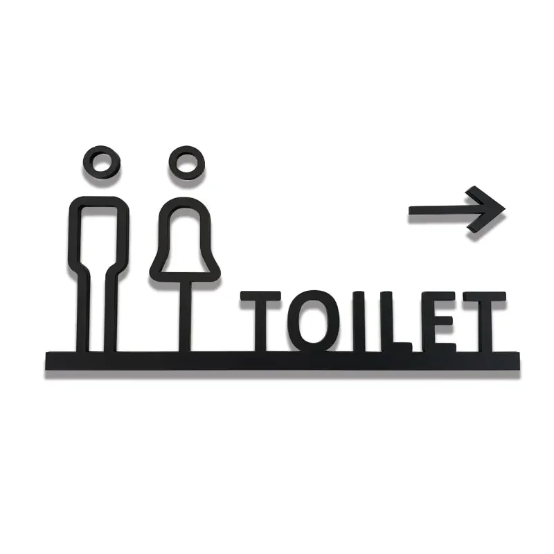 Segno creativo della porta del bagno della segnaletica del bagno degli uomini e delle donne di alta qualità segno della guida del bagno pubblico segno caldo richiesta