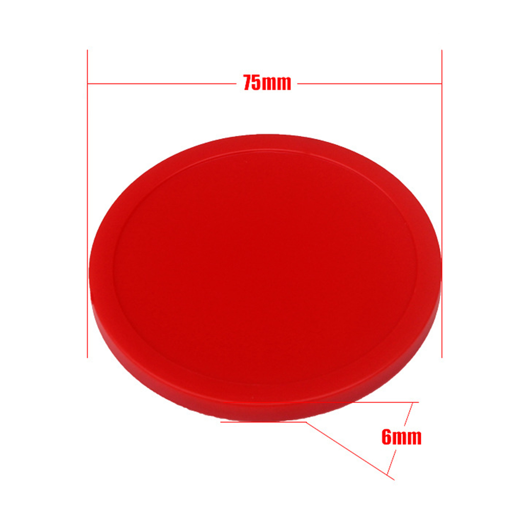 4 Uds 75mm empujadores para Hockey discos rojo Hockey de aire niños Mesa Mini Hockey sobre hielo pieza de suspensión de aire accesorios bola deporte
