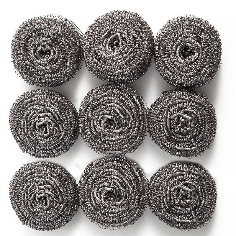 6pcs/pack Stainless Steel Scrubbers Kitchen Cutlery Washing Brush Durable Household Cleaning Tools Kitchen Accessories