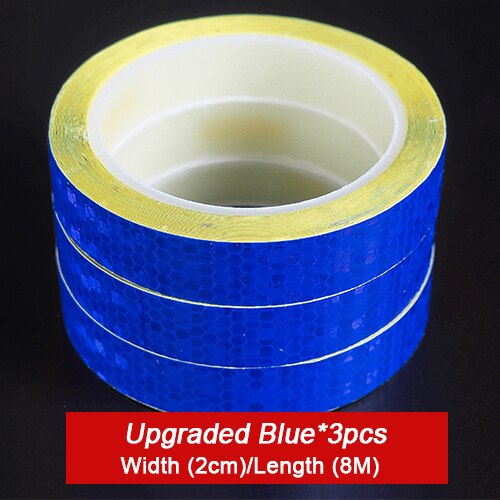 VICTGOAL Bike Stickers Decals Reflective Stickers Strip Bicycle Reflective Tape Sticker Bicycle Wheel Bike Bicycle Accessories: Blue 2cm 3pcs