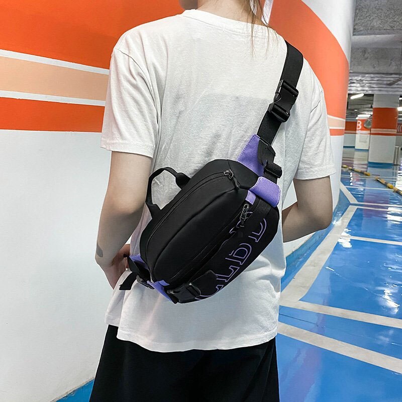 Riñonera de lona para hombre y mujer, bolso de cintura de Unisex, estilo Hip hop, cruzado, para teléfono, de viaje