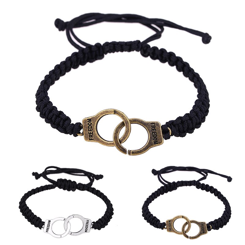 Paar Handschellen Armbinde Einstellbar Racelet Für Männer Frauen Freundschaft Paar Passenden Armbinde Hand-gemacht Schmuck