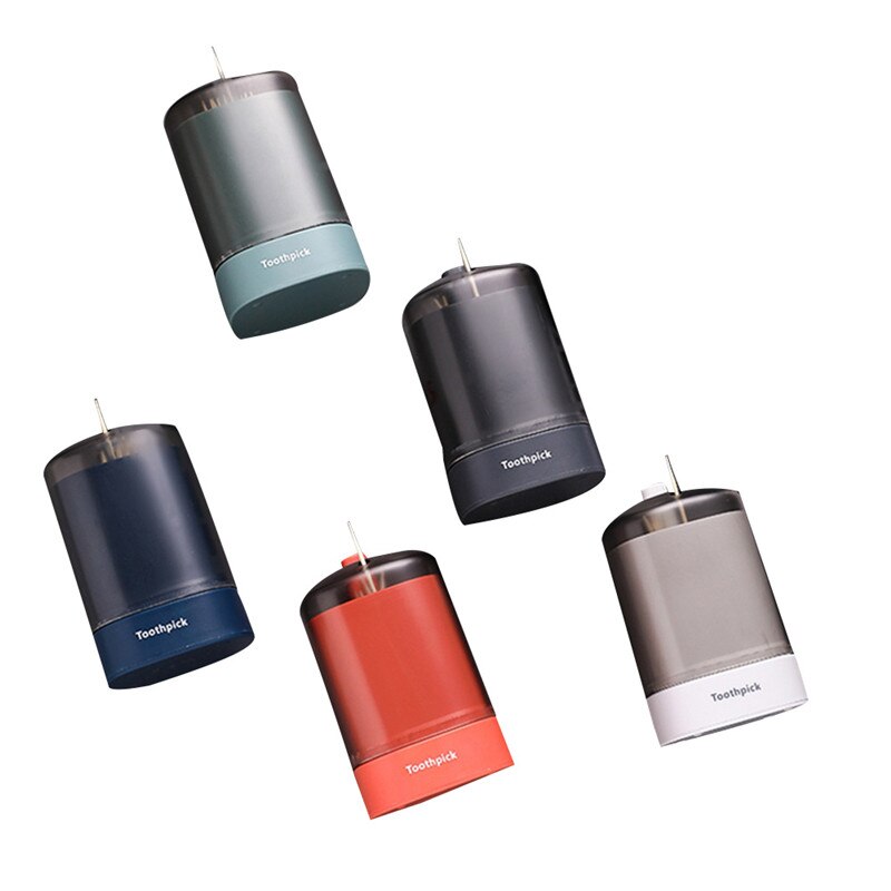 Automatic Toothpick Box Portable Transparent Window Pop-up Toothpick Container