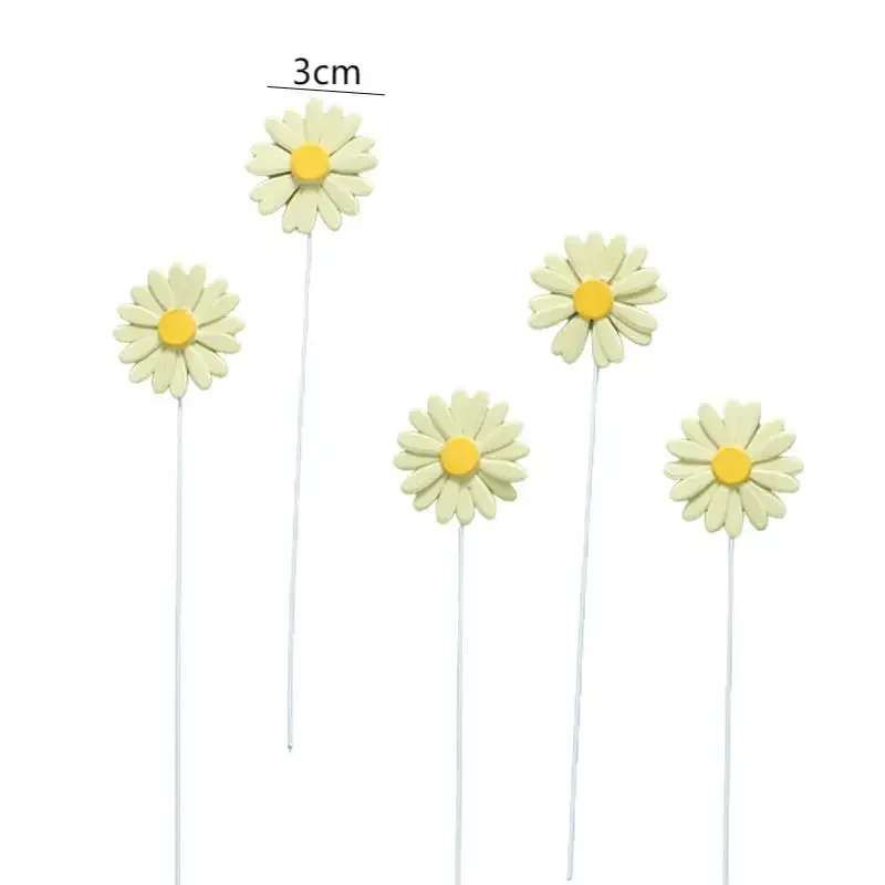 1/5 stk. kagetopper marguerit blomst sløjfe kageplugin cupcake dessertdekoration bagetilbehør fødselsdag babyshower festdekoration: Mørkegrå