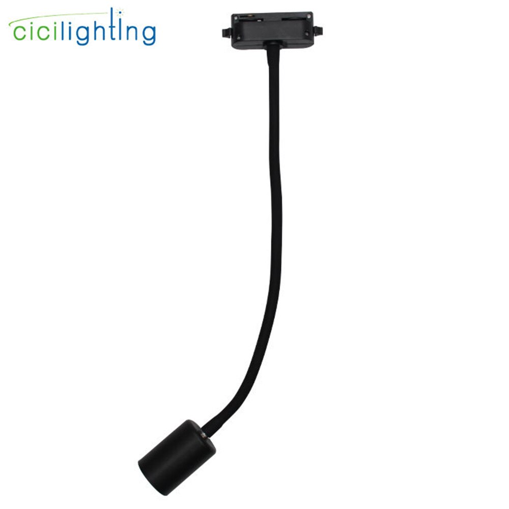E27 Slang Plafond Verlichting Industriële Verstelbare Track Lichten Zwart Wit Zwanenhals Plafondlamp Led Spot Lamp: black track light
