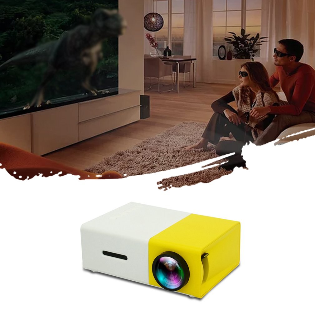 Miniproyector portátil para cine en casa, LED, HD, 3D, 1080P, AV, USB, HDMI, 1 set