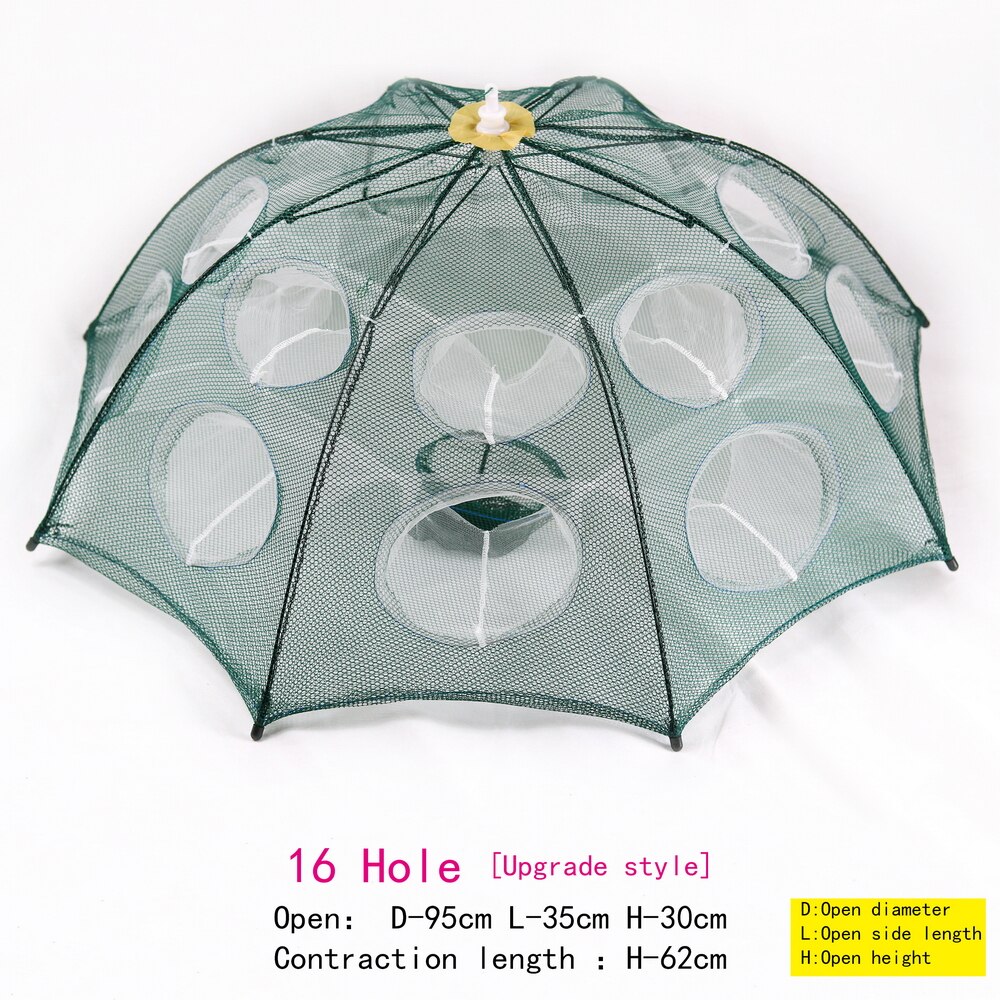 Newest Fish trap 4/6/6/12/10/16/20 Holes Automatic Folding Fishing Net Carp Shrimp Crab Baits fish Fishing Equipment