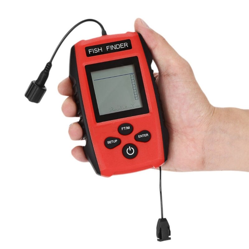 Portable Fish Finder Echo Sounder Sonar Lcd Echo Sounders Fishfinder Echo Sounder for Fishing Cable Sonar Fish Finder