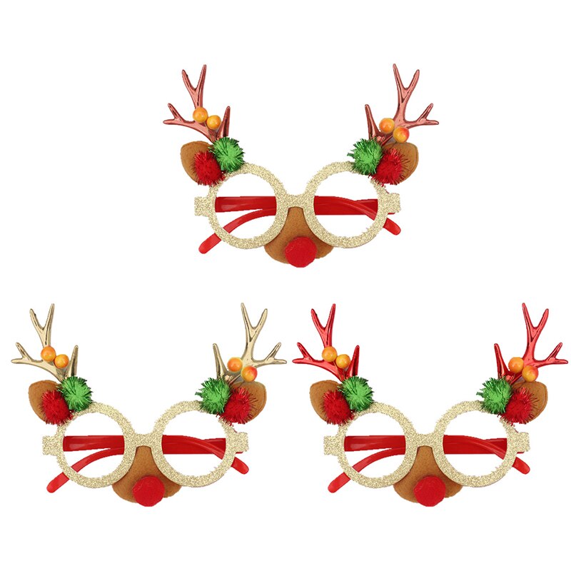 1pc mignon Elk père noël bonhomme de neige lunettes noël fête décoration meilleurs pour adultes et enfants famille fête décoration