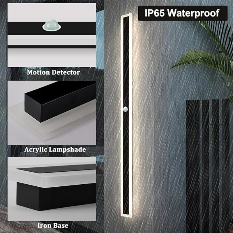 Buitenwandlamp Met Bewegingssensor 110-240V IP65 Waterdichte Veranda Lamp LED Lange Tuinlamp Villa Garage Verlichtingsarmatuur
