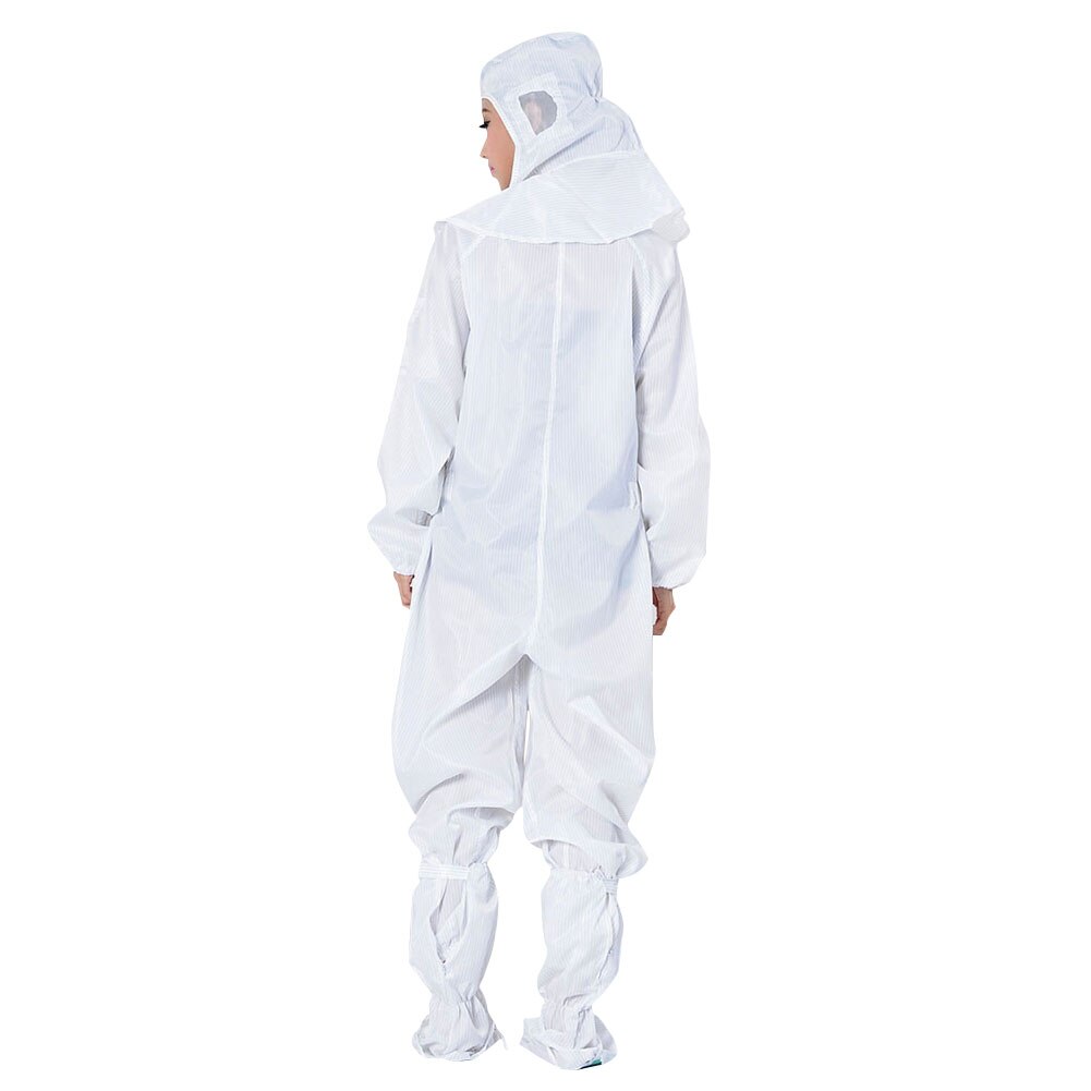 Disposable Protective Coverall Hooded Suit Waterproof Oil-Resistant Breathable Beekeeping Antistatic Chemical Work Clothing L