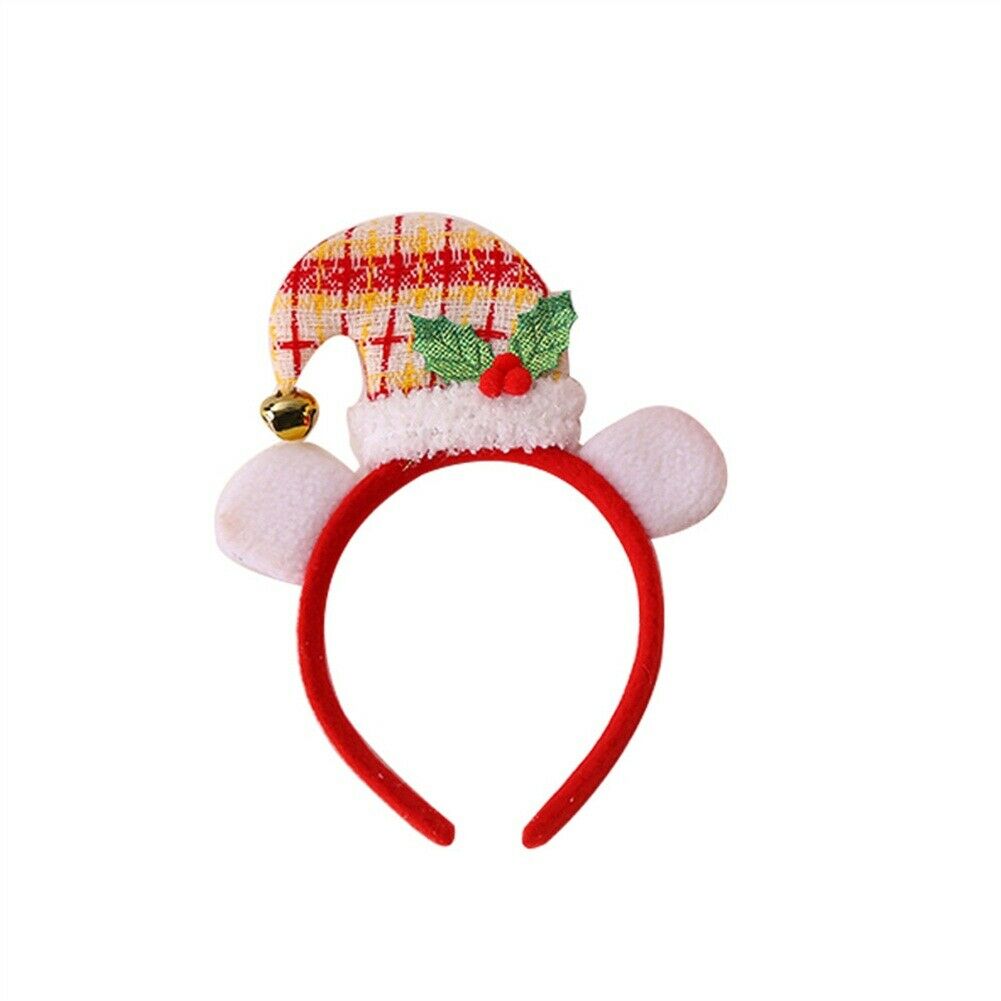 Adult Kids Christmas Xmas Novelty Headband Hat Costume Hair Clip Reindeer Santa Claus Headbands