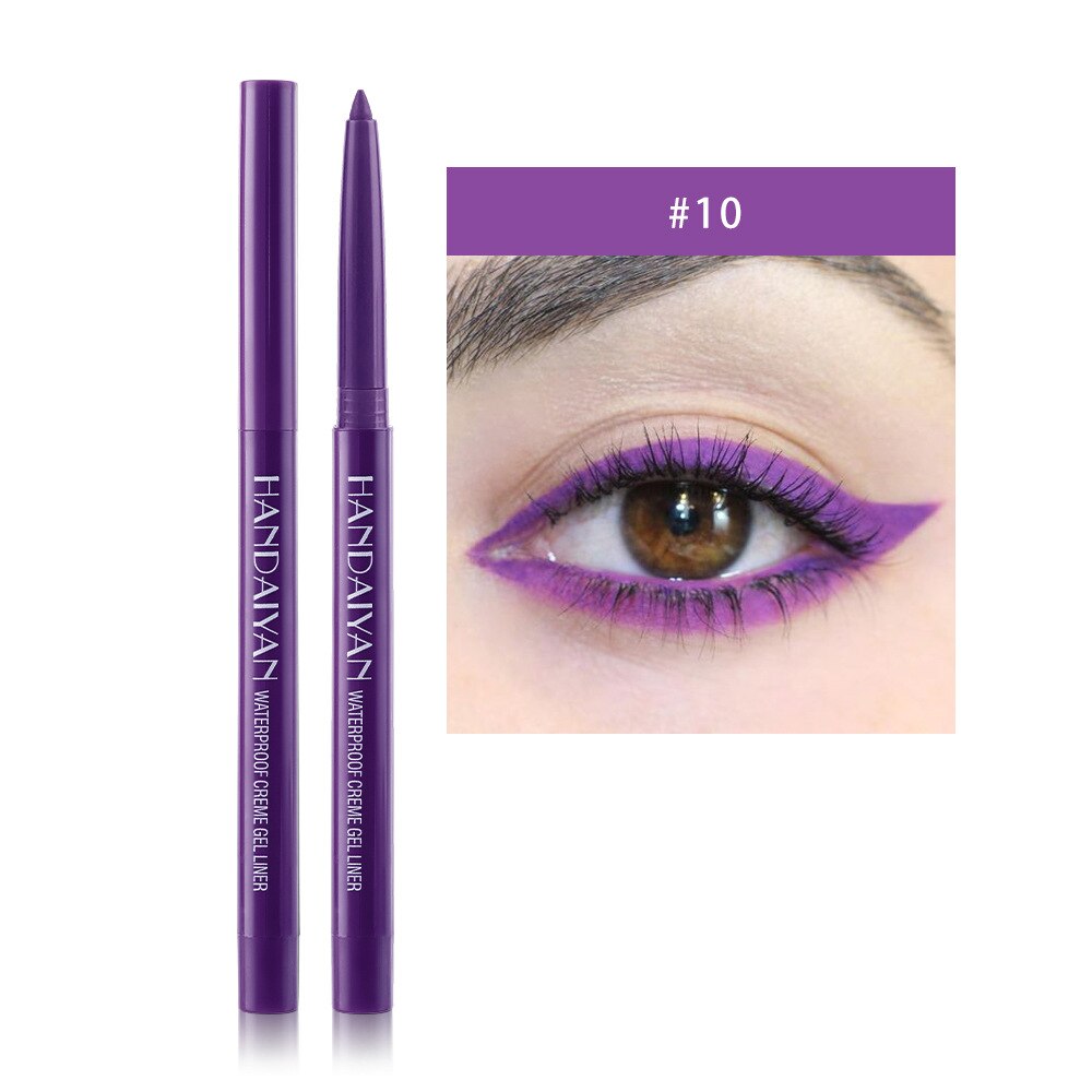 20-farbe Farbige Eyeliner Kuli Wasserdicht Perlglanz matt Lange anhaltende Eyeliner Gel Stift Auge Flüssigkeit Stift Lidschatten kosmetik: 10