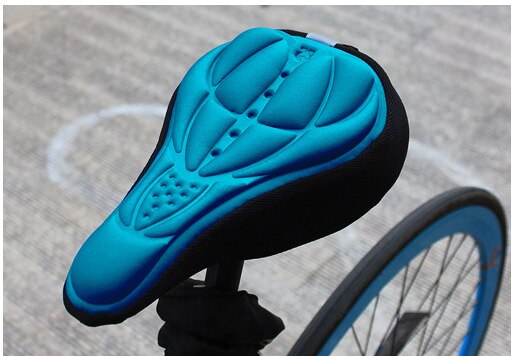3d komfortable bløde silikone cykel sædeovertræk gel pad åndbar fortykket skum cykel sæde mtb cykeltilbehør