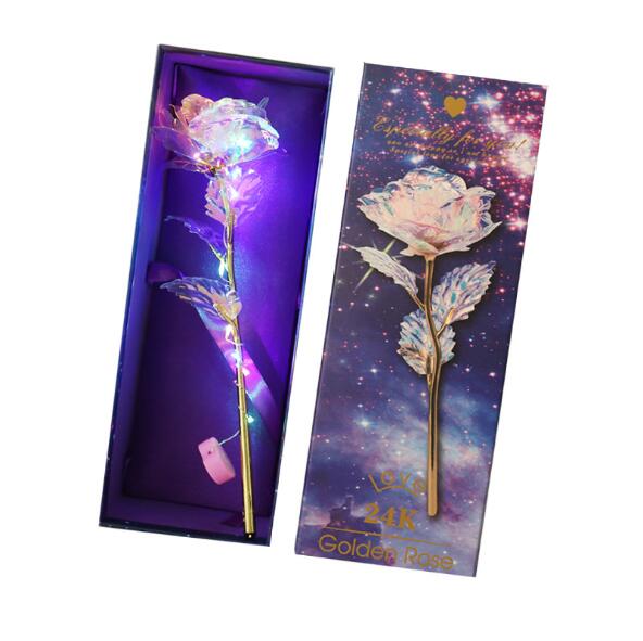 directe Galaxy Rose clignotant fleurs en flacon verre dôme pour saint valentin anniversaire décoration de mariage