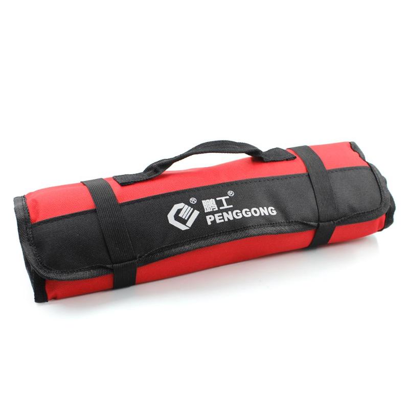 Multifunctionele Roll Tool Tassen Praktische Handgrepen Oxford Canvas Beitel Tas Roll Zakken Voor Tool 4 Kleuren instrument Case: Red1